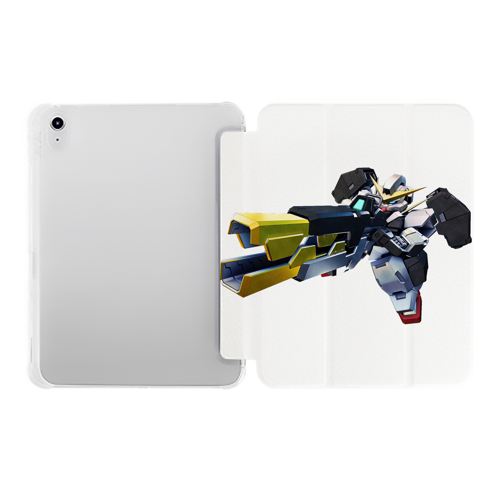 （画像用） 機動戦士ガンダム Mobile Suit Gundam IPad ケース ペン収納付き 三つ折りスタンド PUレザー×シリコン 対応機種9.5/10.5/10.9インチ